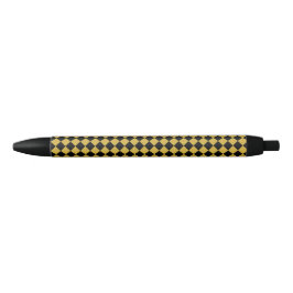 Zwart en metalen gouden Chevron patroon Klassiek Zwarte Inkt Pen