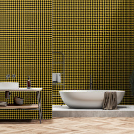 Zwart en metalen gouden chevronpatroon gestructure behang