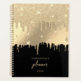 Zwart en metalen zilverfolie Glitter Drivers Scrip Planner