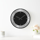 Zwart en metallic zilver 25e bruiloft Jubileum Grote Klok (Huis)