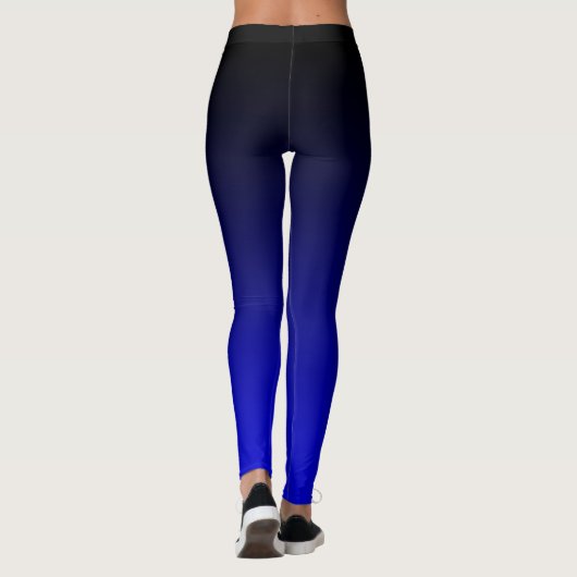 Zwart en middelmatig blauw verloop leggings (Achterkant)