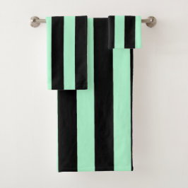 Zwart en Mint Groen Bad Handdoek