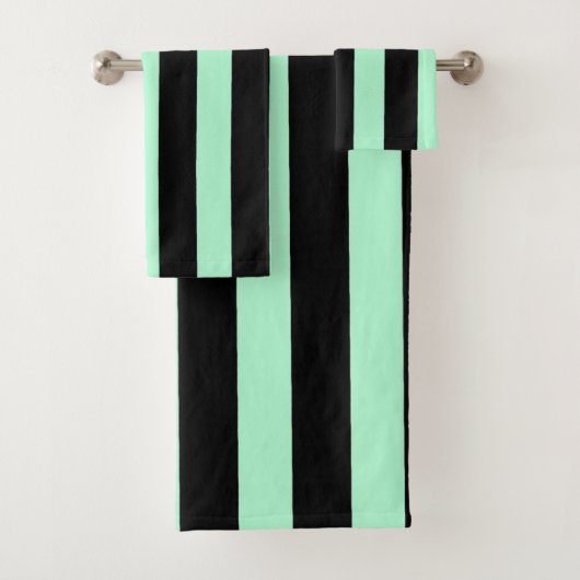 Zwart en Mint Groen Bad Handdoek (Insitu)
