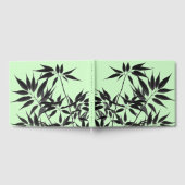 Zwart en Mint Groen Bamboe Plant Gastenboek (Volledig)