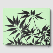 Zwart en Mint Groen Bamboe Plant Gastenboek (Achterkant)