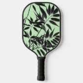 Zwart en Mint Groen Bamboe Plant Pickleball Paddle (Achterkant)