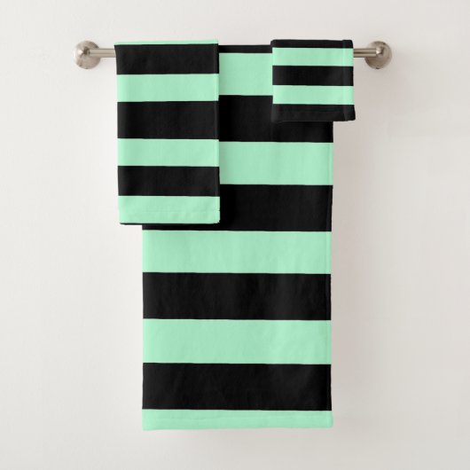 Zwart en mintgroen bad handdoek (Insitu)