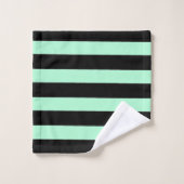 Zwart en mintgroen bad handdoek (Wasdoekje)