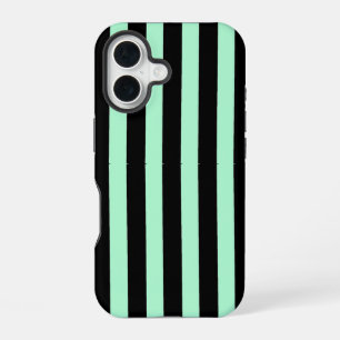 Zwart en mintgroen iPhone 16 hoesje