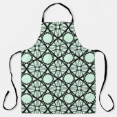 Zwart en mintgroene geometrische kunst schort (Voorkant)