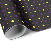 Zwart en multi-Size poka Dots 01 Cadeaupapier (Rol Hoek)