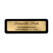 Zwart en namaak goud folie overlay etiket (Voorkant)