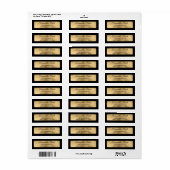 Zwart en namaak goud folie overlay etiket (Full Sheet)