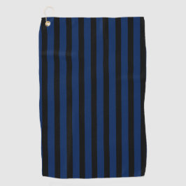  Zwart en Navy Indigo Classic Gestreept Golfhanddoek