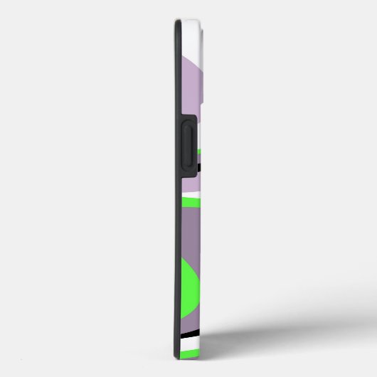 Zwart en Neon Green Fluid Abstract Case-Mate iPhone Case (Achterkant / Rechts)