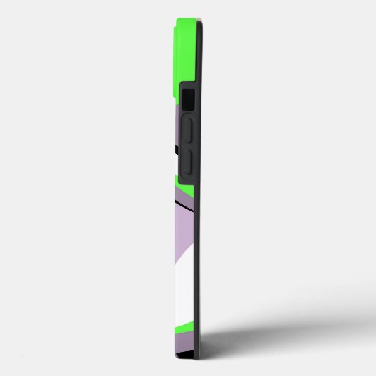 Zwart en Neon Green Fluid Abstract Case-Mate iPhone Case (Achterkant / Links)