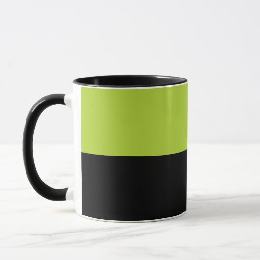 Zwart en neon groen mok (Links)