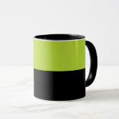 Zwart en neon groen mok (Voorkant rechts)