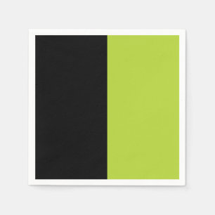 Zwart en neon groen servet