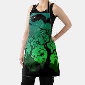 Zwart en neon groen spookachtig begraafplaats Hall Schort (Insitu)