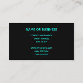 Zwart en Neon Regenboog Fiets Visitekaartje (Achterkant)