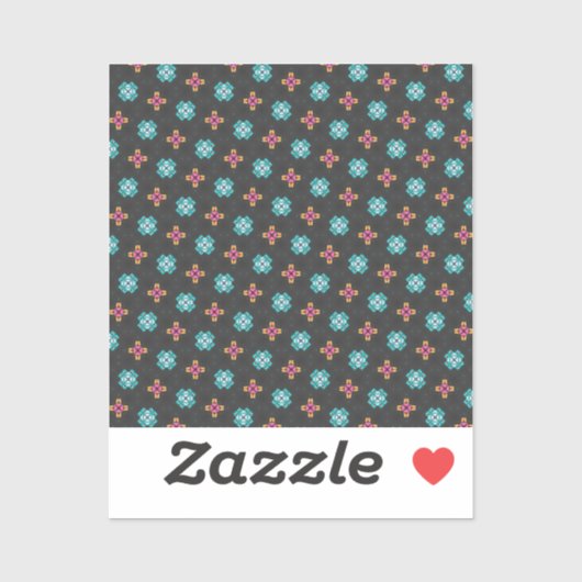 Zwart en neon sticker met hoog contrast (Vel)