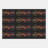 Zwart en neongamer Collectie Inpakpapier Vel (Voorkant 2)