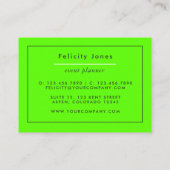 Zwart en neonpenseelstreken visitekaartje (Achterkant)