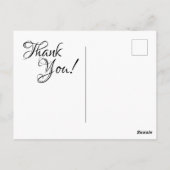 Zwart en neonroze lippenstift calligraphy dank je  briefkaart (Achterkant)