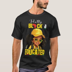 zwart en opgeleid ben ik de sterke Afrikaanse T-shirt