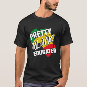  zwart en opgeleid ben ik de sterke Afrikaanse T-shirt