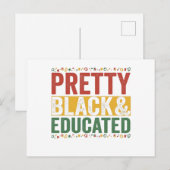 Zwart  en opgeleid Bruin Geschiedenis Gift Briefkaart (Voorkant / Achterkant)