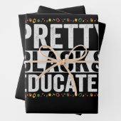 Zwart  en opgeleid Bruin Geschiedenis Gift Inpakpapier Vel (In situ)