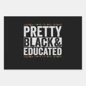 Zwart  en opgeleid Bruin Geschiedenis Gift Inpakpapier Vel (Voorkant)