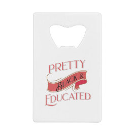  zwart en opgeleid creditkaart flessenopener