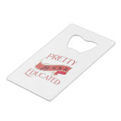 zwart en opgeleid creditkaart flessenopener (Achterkant Gekanteld)