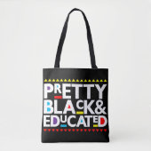 , zwart en opgeleid tote bag (Voorkant)