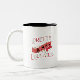  zwart en opgeleid tweekleurige koffiemok