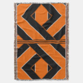 Zwart en Oranje, eenzijdig gebundelde schroefdop Deken (Voorkant Verticaal)