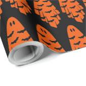 Zwart en Oranje Geest Cadeaupapier (Rol Hoek)