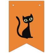 Zwart en Oranje geïllustreerd Halloween Banner (Tweede vlag)