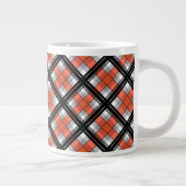 Zwart en oranje gelooid grote koffiekop (Rechts)