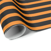 Zwart en Oranje Halloween-omslagpapier Cadeaupapier (Rol Hoek)