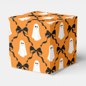 Zwart en Oranje Halloween Theme Baby Boo Shower Bedankdoosjes (Achterkant)