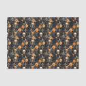 Zwart en Oranje Halloween Tissuepapier (Voorkant)