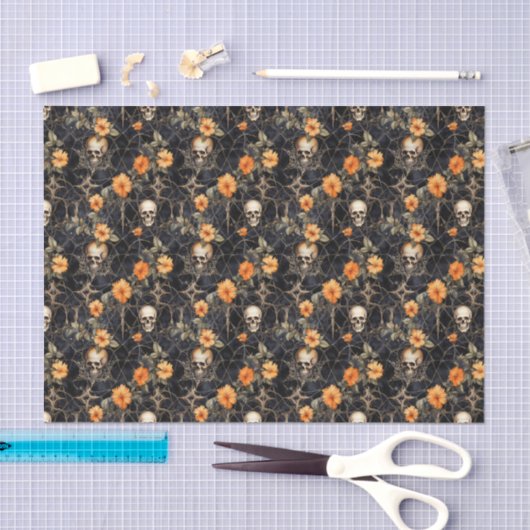 Zwart en Oranje Halloween Tissuepapier (Craft)