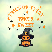 Zwart en Oranje Halloween venster Cling Raamsticker (Vel 3)