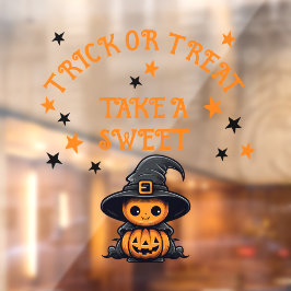 Zwart en Oranje Halloween venster Cling Raamsticker