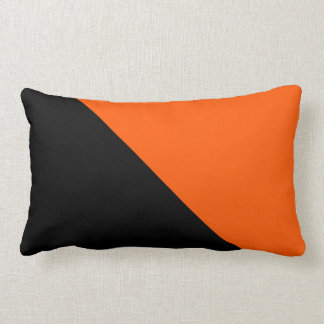 Zwart En Oranje Helften Kussen