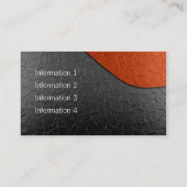 Zwart en Oranje Luxe Metallic 4 Visitekaartje (Achterkant)